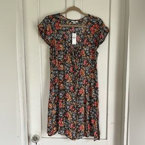 American Eagle Short Sleeve Floral Print Dress